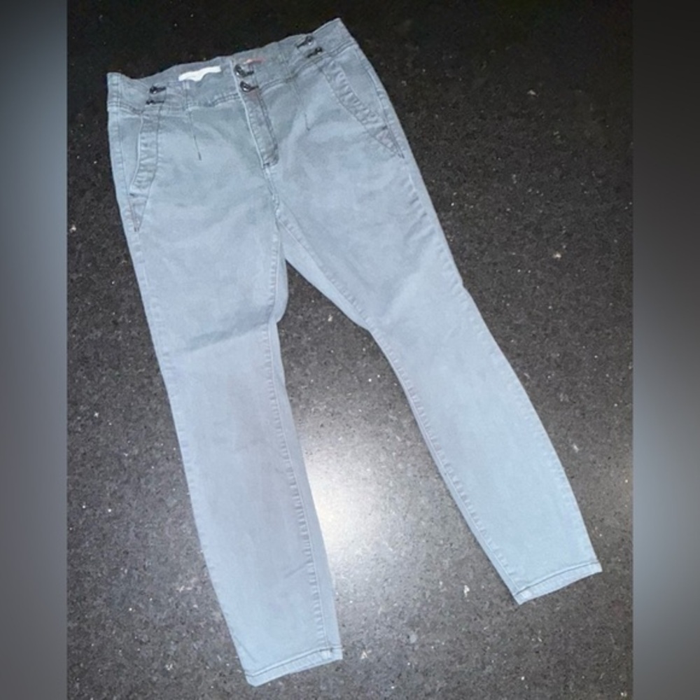 UEC ANTHROPOLOGIE PILCRO HEATHERED NAVY BLUE HIGH RISE SKINNY SOFT DENIM SZ 29